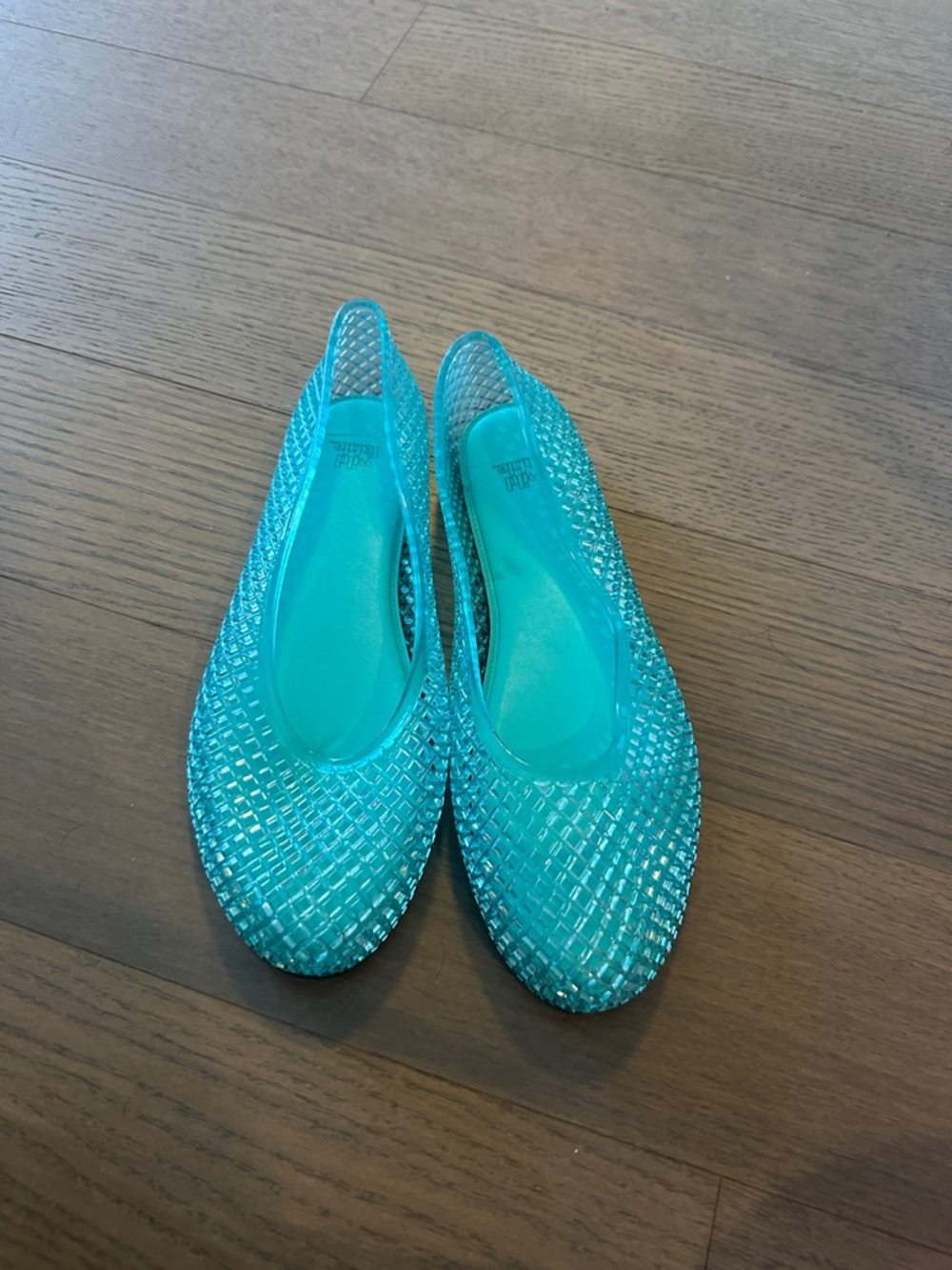 wild fable Teal Jelly Woven Ballet Flats